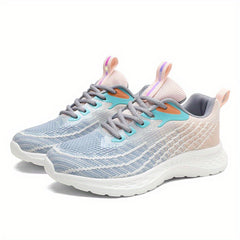 Women's Stylish Mesh Running Shoes Comfortable Lace Up Outdoor Sneakers