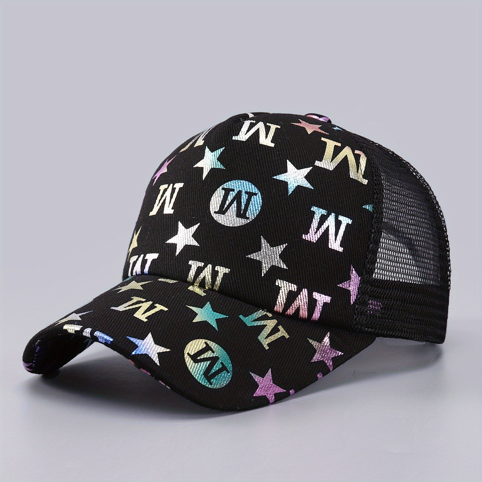 Hot Stamping M Trucker Hat Mesh Baseball Cap Sunshade Dad Hats
