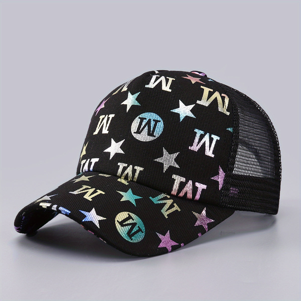 Hot Stamping M Trucker Hat Mesh Baseball Cap Sunshade Dad Hats