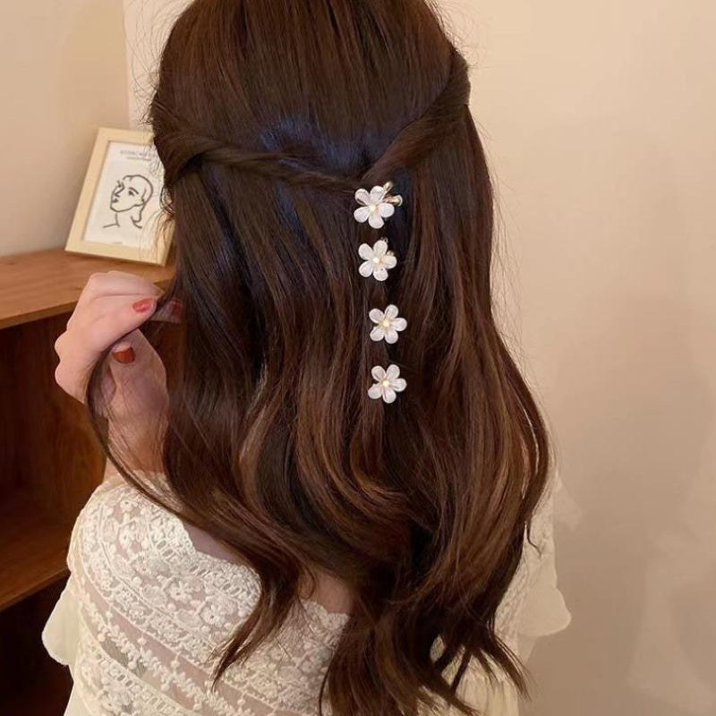 Daisy Pearl Hair Clips Set Mini Side Clip Claws Women Girl Hairpin Accessories