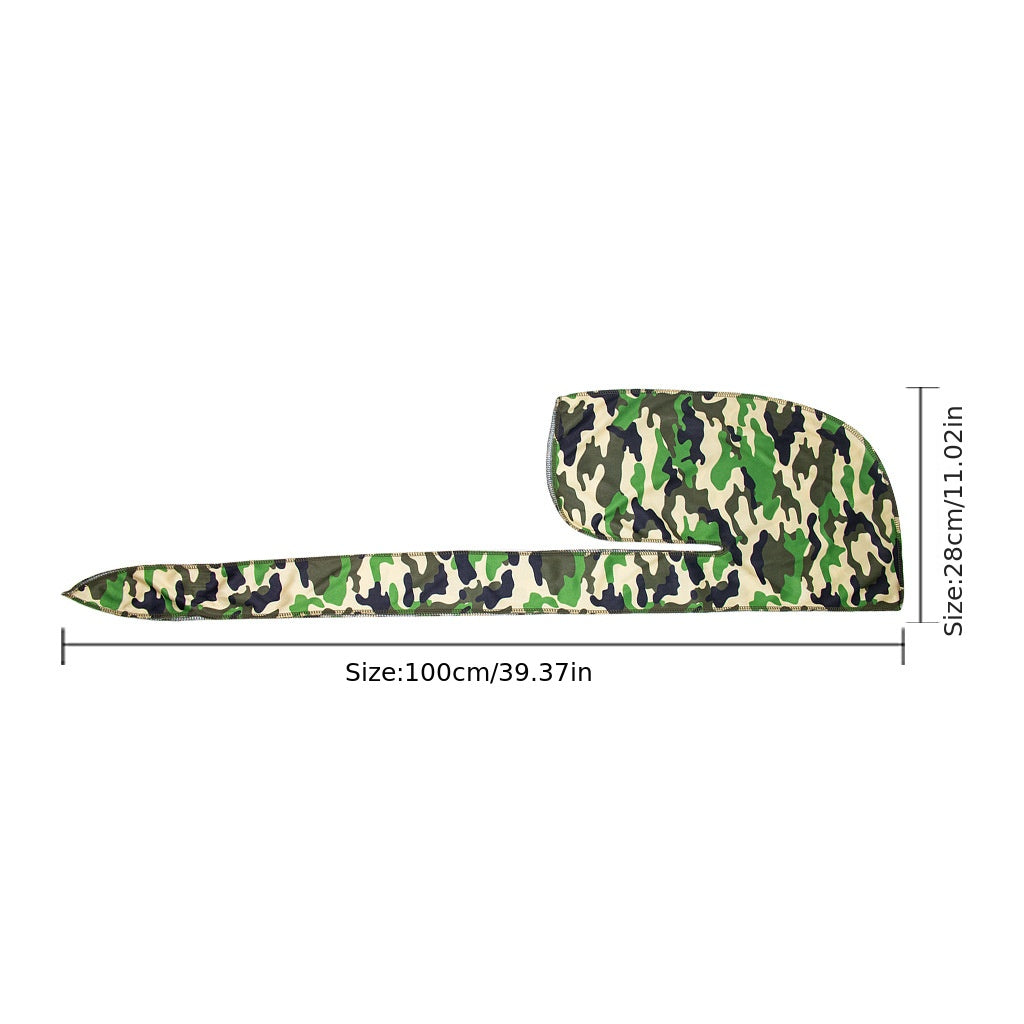 Camouflage Print Head Scarf Unisex Stretchy Head Wrap Bandana Beanie