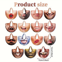 6pcs Costume Mask Graduation Party Prank Funny Masks