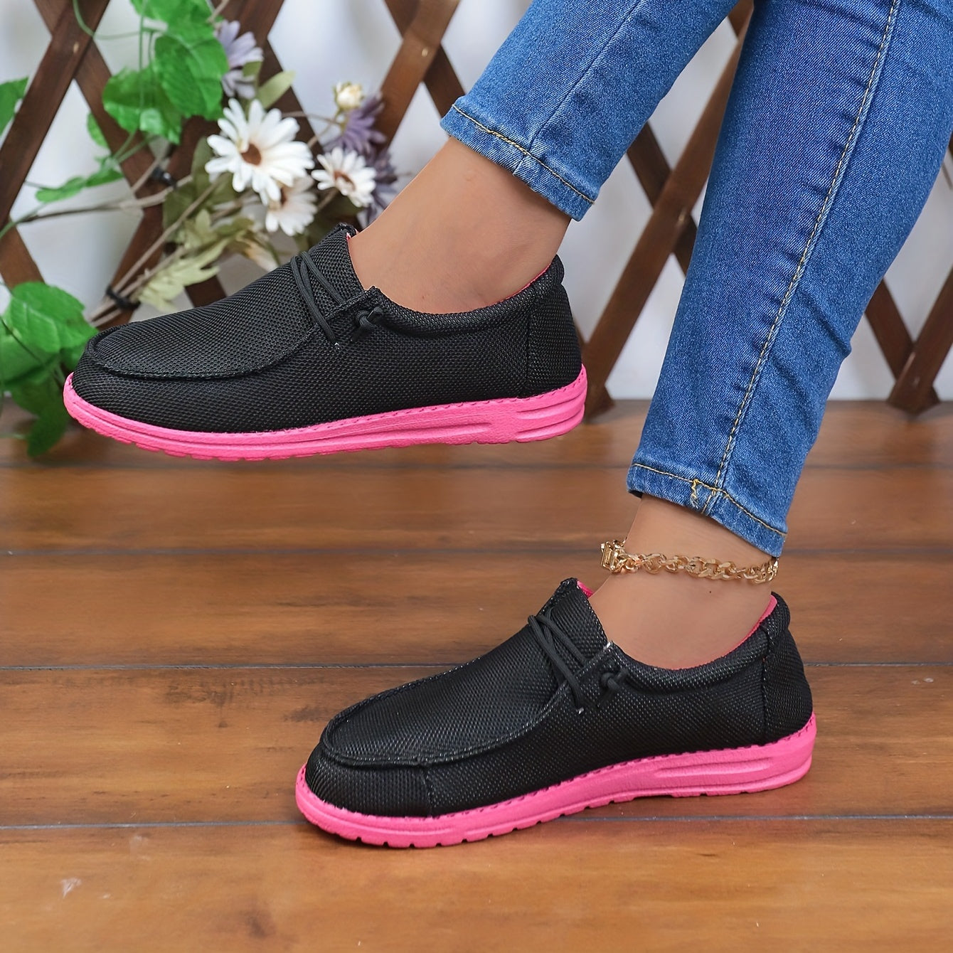 Women's Lightweight Comfortable Walking Shoes Non slip Outdoor Lazy Shoes