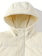 Men's Padded Thick Hooded Vest Large Pocket Warm Autumn Winter