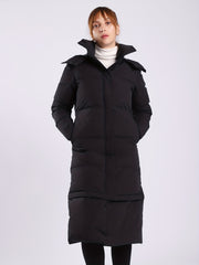 Over the Knee Puffer Hooded Jacket Waterproof Winter Warm Down Coat Women's Acti