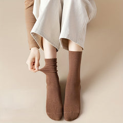 3 Pairs Solid Socks Comfy & Breathable Women's Stockings