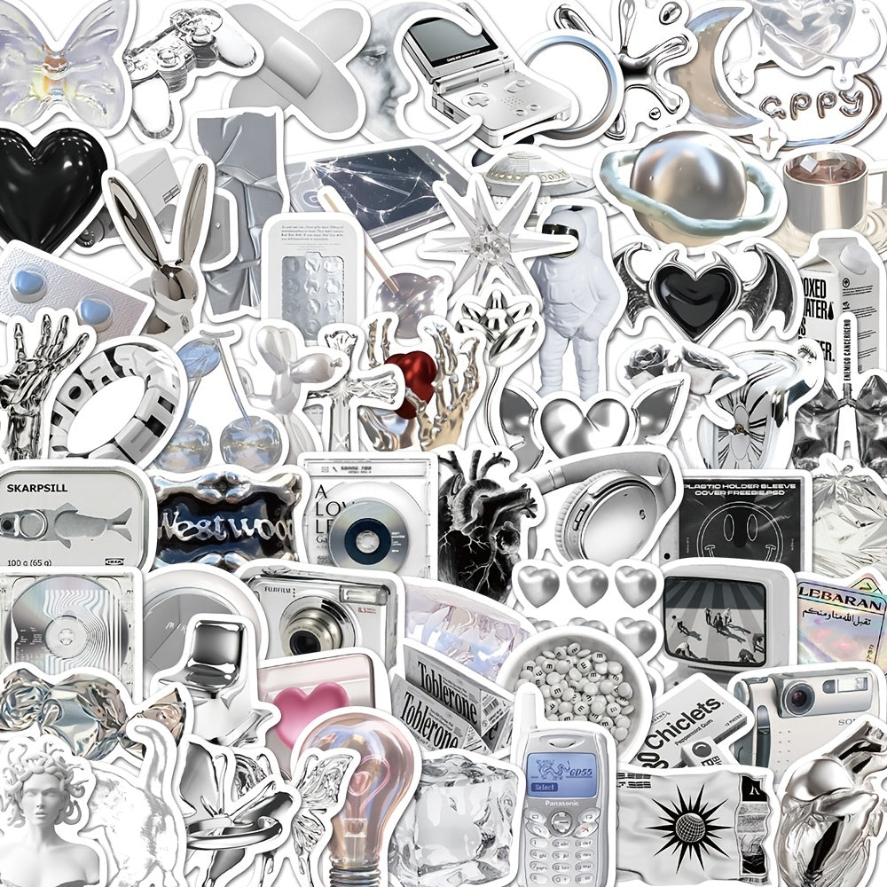 66pcs Sparkling Stickers for Phone Laptop Car Bike