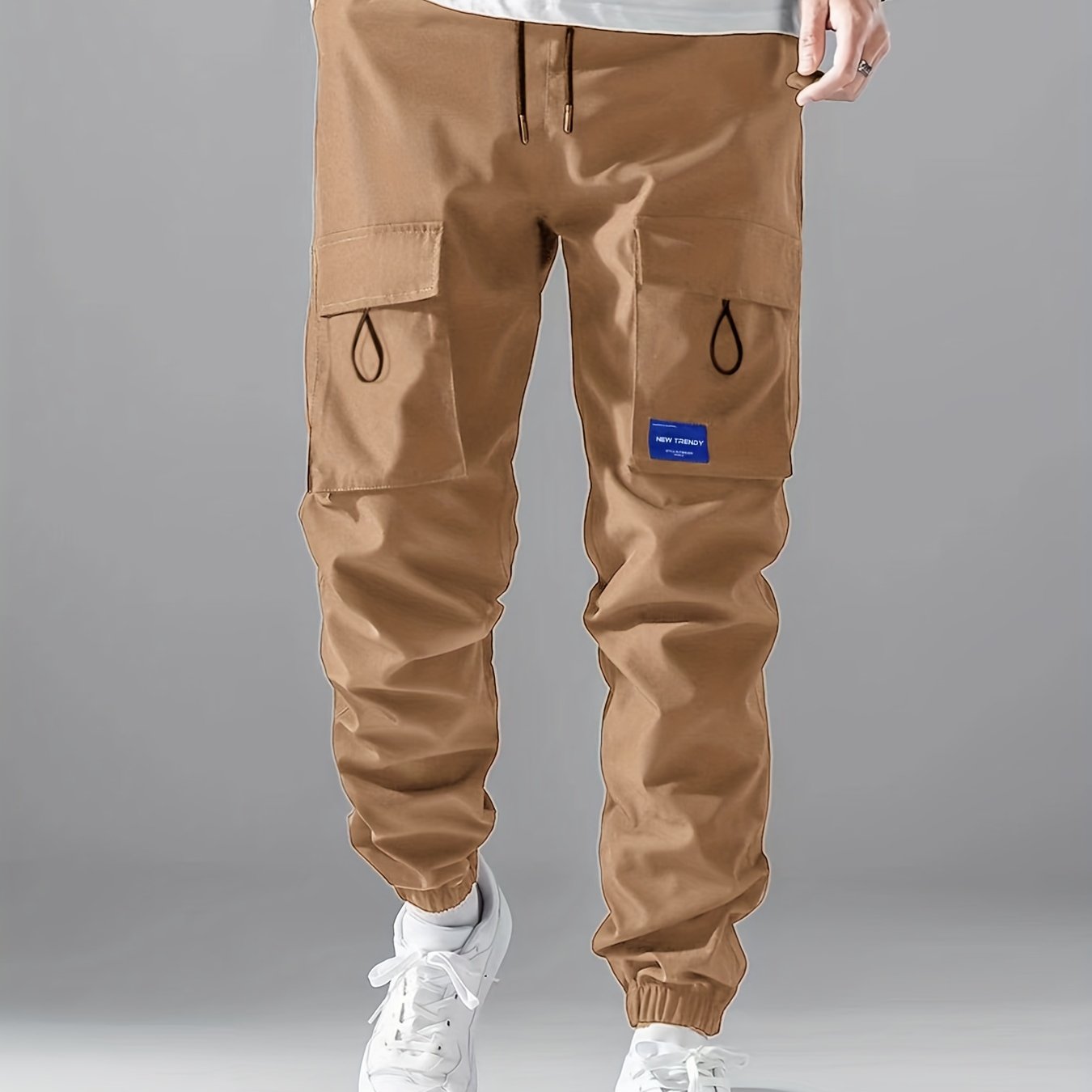 Men's Casual Cargo Pants with Flap Pocket