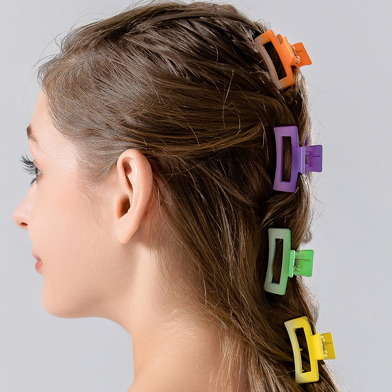 6pcs Jelly Candy Hair Claw Acrylic Hair Claw Hair Claw Crab Hair Clip