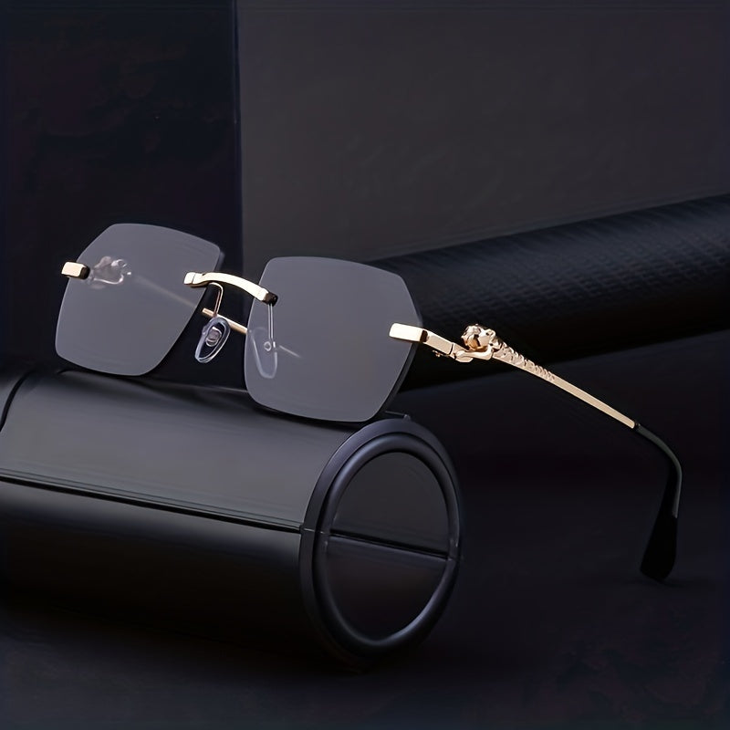 Men's Rimless Sunglasses Sun Protection Sports Eyeglasses