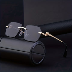 Men's Rimless Sunglasses Sun Protection Sports Eyeglasses