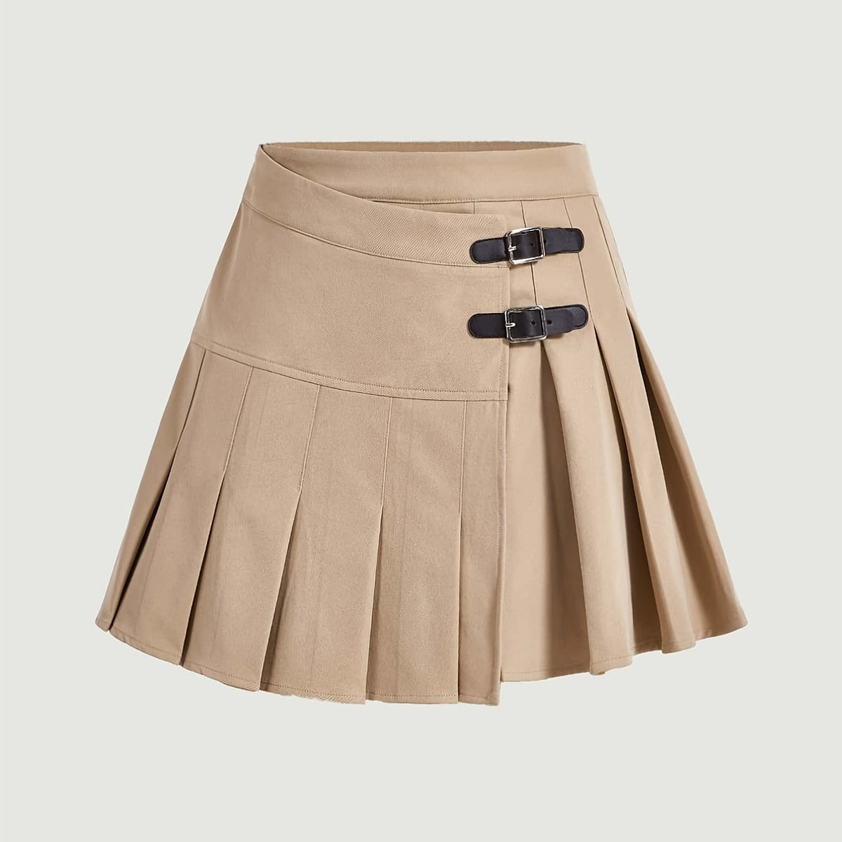 Kpop Khaki Pleated Skirt Hot Girl College Style Preppy Casual Top