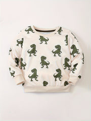 Dinosaur Pattern Sweatshirt Boys Long Sleeve Pullover Top