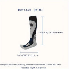 Men's Heated Crew Boot Socks Winter Thermal Ski Socks for Cold Weather