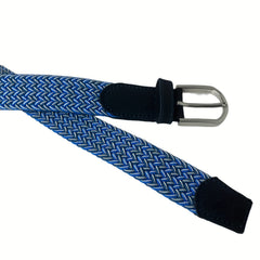 Elastic Braided Belt Pin Buckle Stretch Belt Canvas Waistband