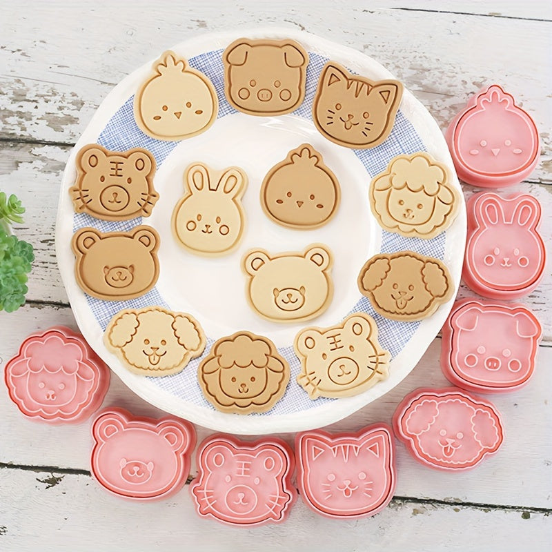 8pcs Mini Dog Mold Cookie Cutters Pastry Baking Accessories