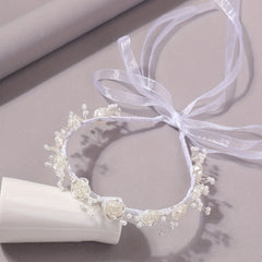 Flower Headband Bridal Head Piece Ribbon Head Band Hair Accessories