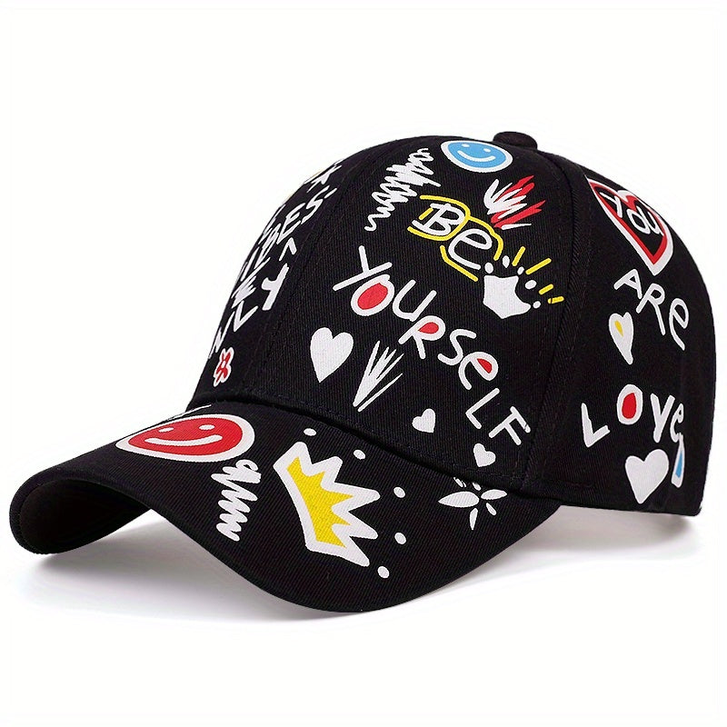 Graffiti Print Hip Hop Baseball Cap Sun Hat Unisex