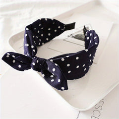 Boho Polka Dot Bowknot Headband for Women Girls