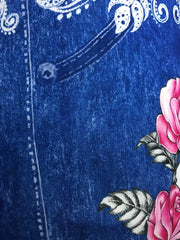 Denim Print Skinny Leggings for Women