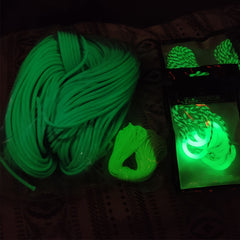 Glow In The Dark Paracord 10ft 4mm 9 Strand Nylon Survival Rope DIY Rope