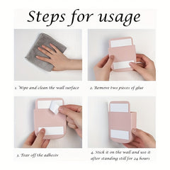 Remote Control Holder Wall Mount Media Storage Box with Adhesive