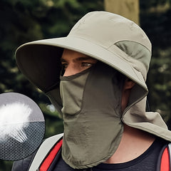 Breathable Sun Hat with Waterproof Wide Brim for Fishing