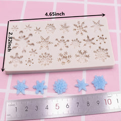 Snowflake Fondant Silicone Mold Christmas Cake Topper Decoration