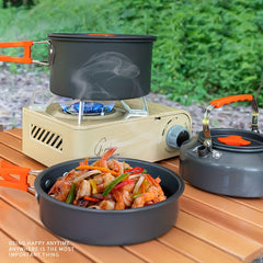 3-in-1 Aluminum Camping Pot Set for Outdoor Picnic