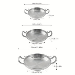 Stainless Steel Plate Handle Barbecue Hot Pot Cookware
