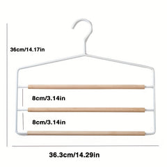 Multilayer Magic Closet Storage Organizer Wood Hanger For Clothing Pants