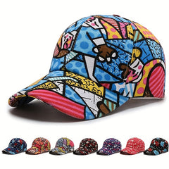 Colorful Graffiti Baseball Cap Hip Hop Print Sun Hat Adjustable Unisex