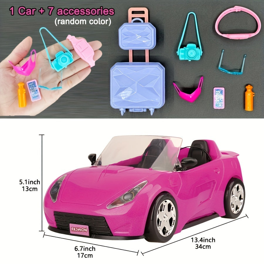 Princess Doll Convertible Car Set with Outfits & Accessories
