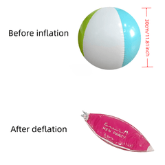Pink Striped Beach Ball