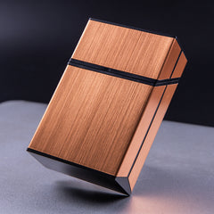 Metal Cigarette Case 20 Capacity Aluminum Mechanical Switch Gray