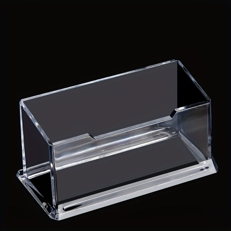 Modern Acrylic Desktop Card Holder for Creative Storage