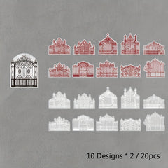 Gothic Castle Series Stickers - European Classical Door & Window Decoration