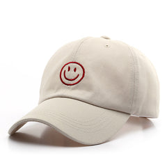 Men's Smile Face Baseball Cap Embroidery Sunscreen Hat Adjustable Light Weight