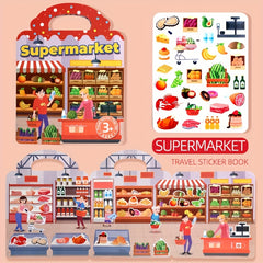 Kids Theme Sticker Book Creative Jelly Stickers