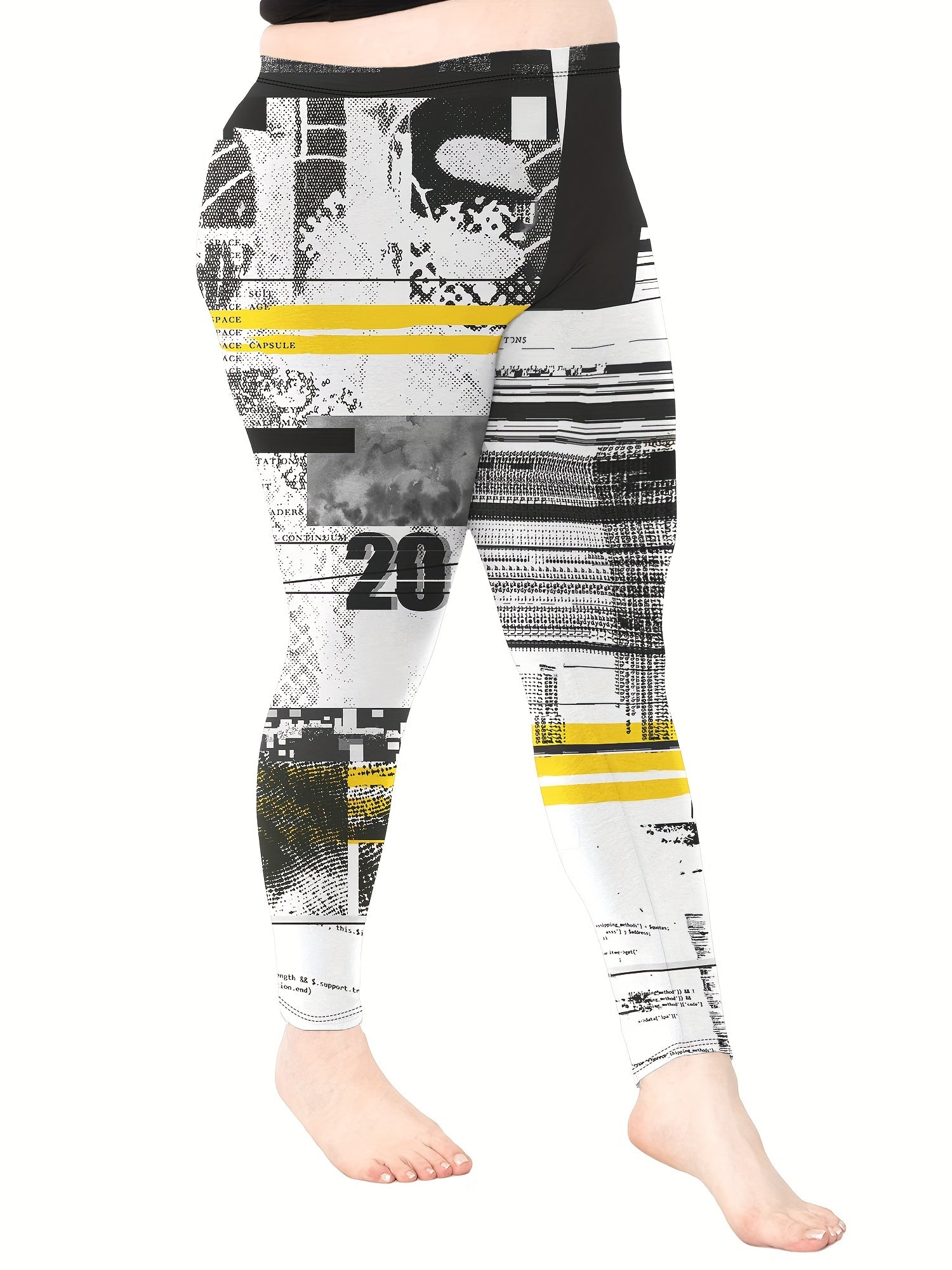  Random Print High Rise Leggings