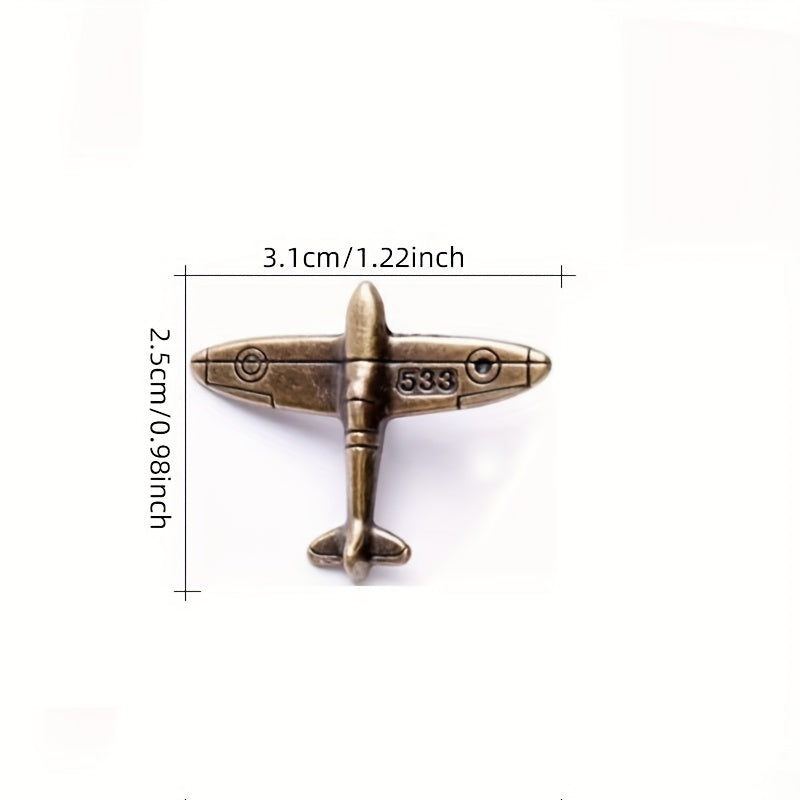 Men's Bronze Aircraft Suit Collar Pin 533 Fighter