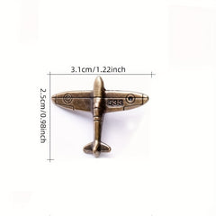 Men's Bronze Aircraft Suit Collar Pin 533 Fighter