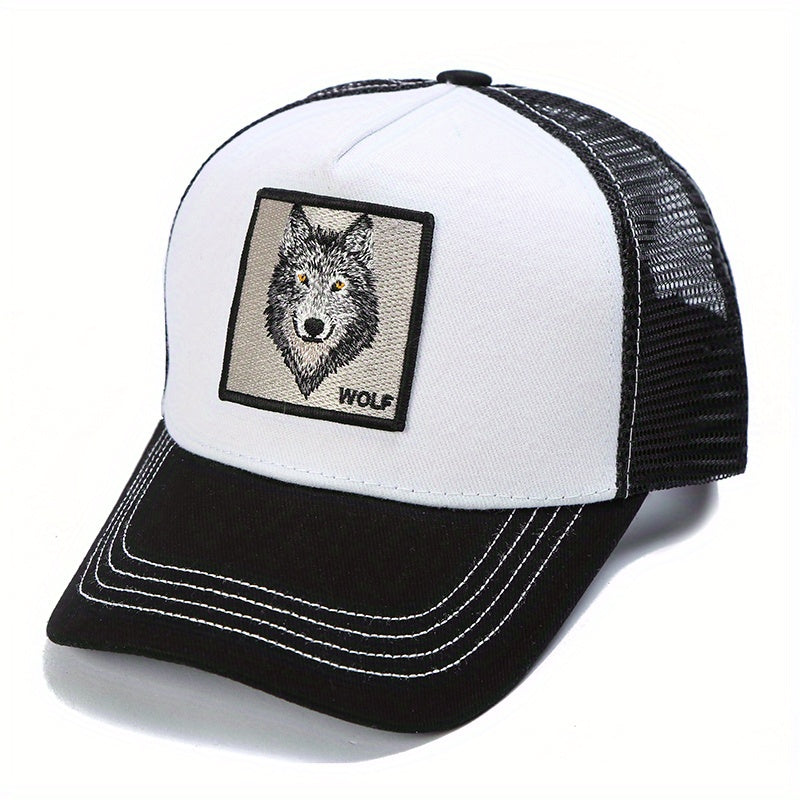Unisex Animal Embroidered Baseball Cap for Outdoor Sport
