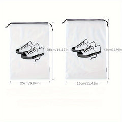 5pcs Portable Shoe Drawstring Storage Bag Dust Proof Shoe Packing Bag