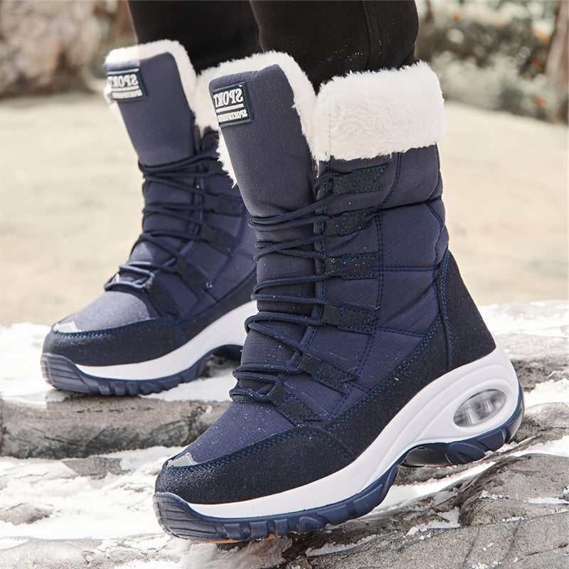 Women's Waterproof Snow Boots Warm Plush Lined Hiking Boots