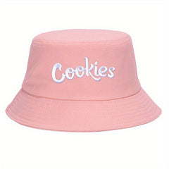 Letter Embroidered Bucket Hat Classic Candy Sunscreen Sun Hat Unisex