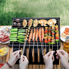 Foldable Portable Charcoal BBQ Stove for Outdoor Picnic Camping