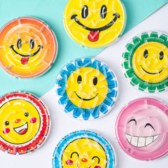 12pcs Smiley Face Bead Maze Roller Coaster Toys for Kids