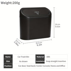 Car Trash Bin Hanging Garbage Dust Case for Camp Cars Home Office