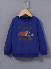 Kid's Pattern Print Sweatshirt Pullover Crew Neck Top